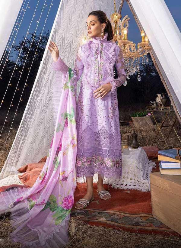 ASIFA NABEEL cotton schiflie embroidered luxury eid jora unstitced 3pc✓