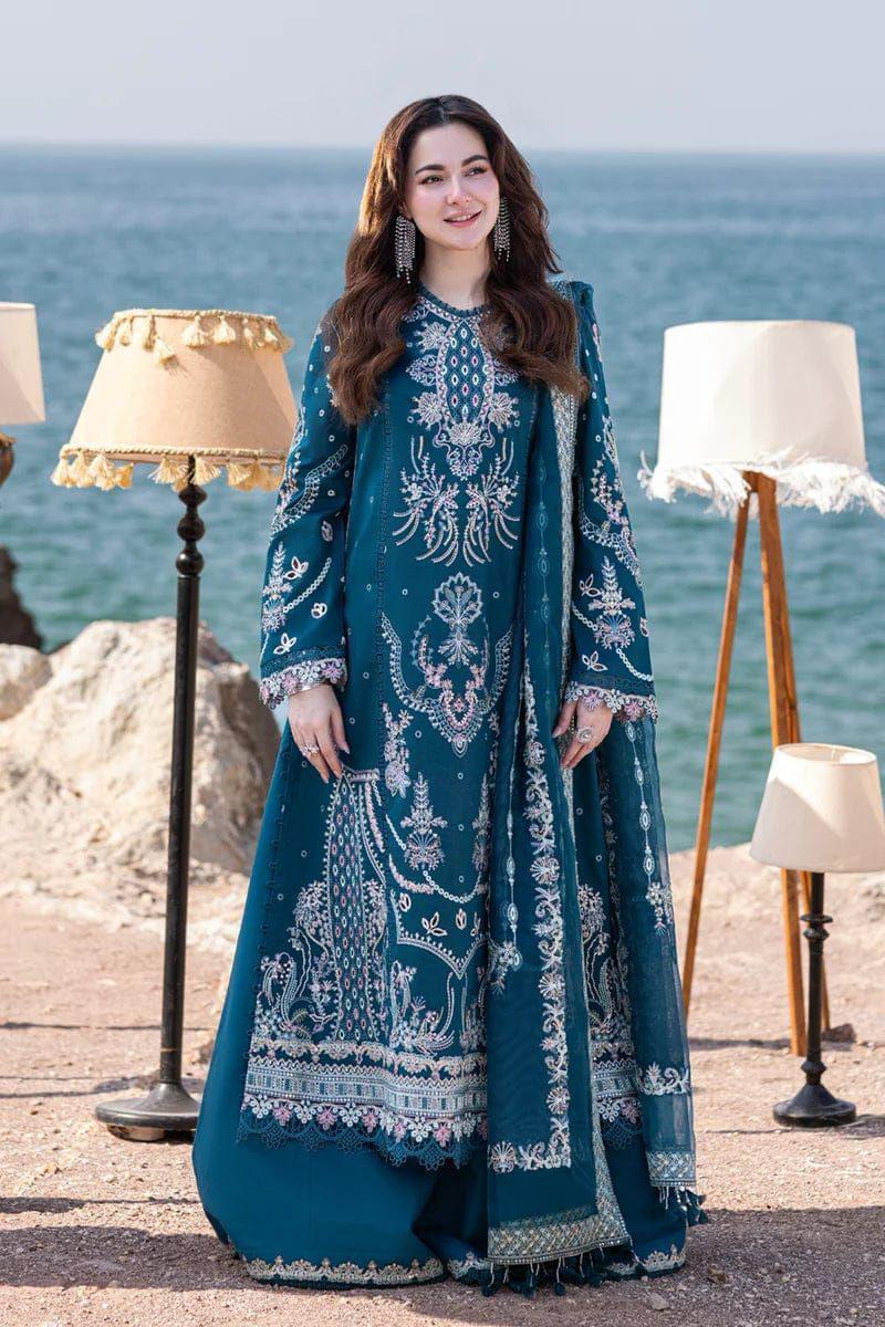 QALAMQAR lawn embroidered luxury patch work unstitched 3pc✓